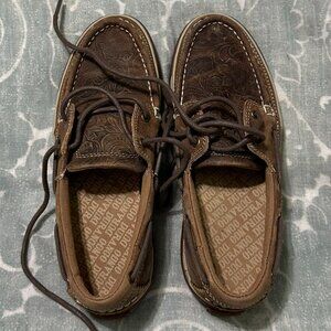 Durango Women's Music City Canvas Boat Shoes Sandstone Size 6